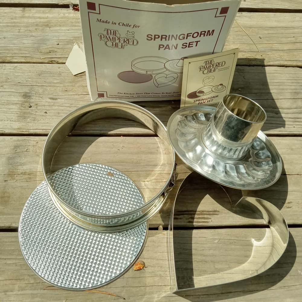 The Pampered Chef Springform Pan Set Vtg 1993